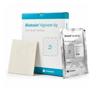 Coloplast Biatain Alginate Ag Gümüşlü Aljinat Yara Örtüsü – 10 x 10 cm (3760) ve 15 x 15 cm (3765)